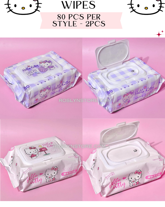 KITTY WIPES - 2 pieces - 80 pcs per style