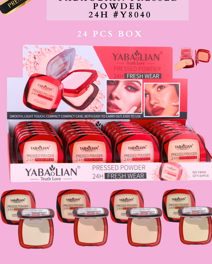 YABAOLIAN PRESSED POWDER 24H #Y8040 ( 24 pcs box)