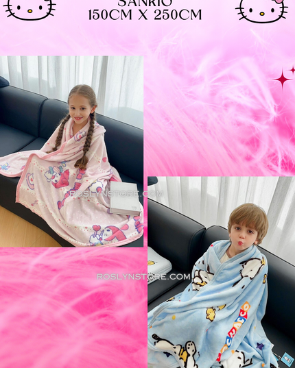 BLANKET Sanrio 1 PCS 150x  200  (CM)- big size- KING SIZE