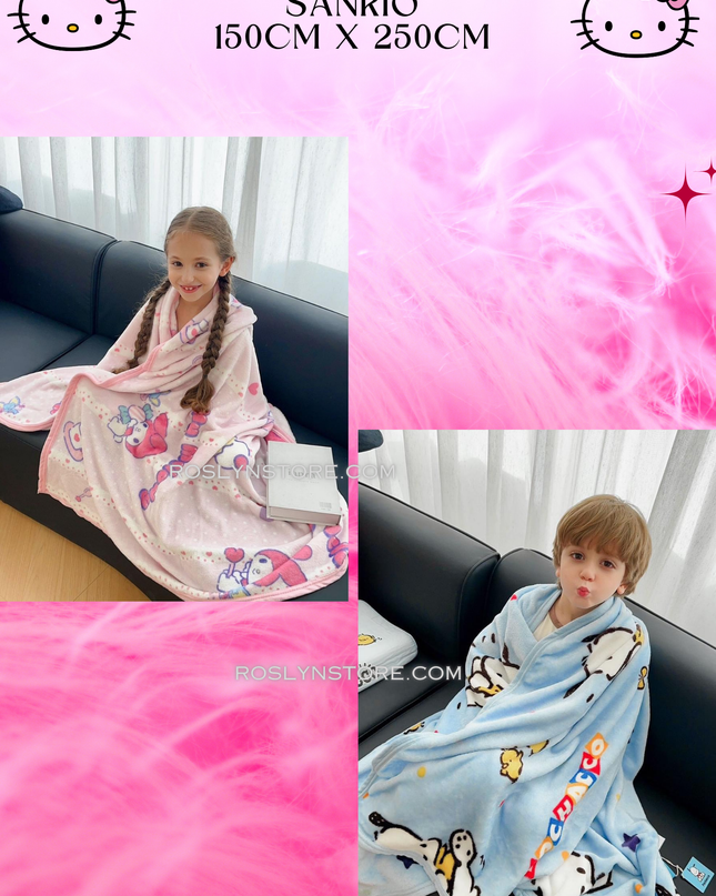 BLANKET Sanrio 1 PCS 150x  200  (CM)- big size- KING SIZE