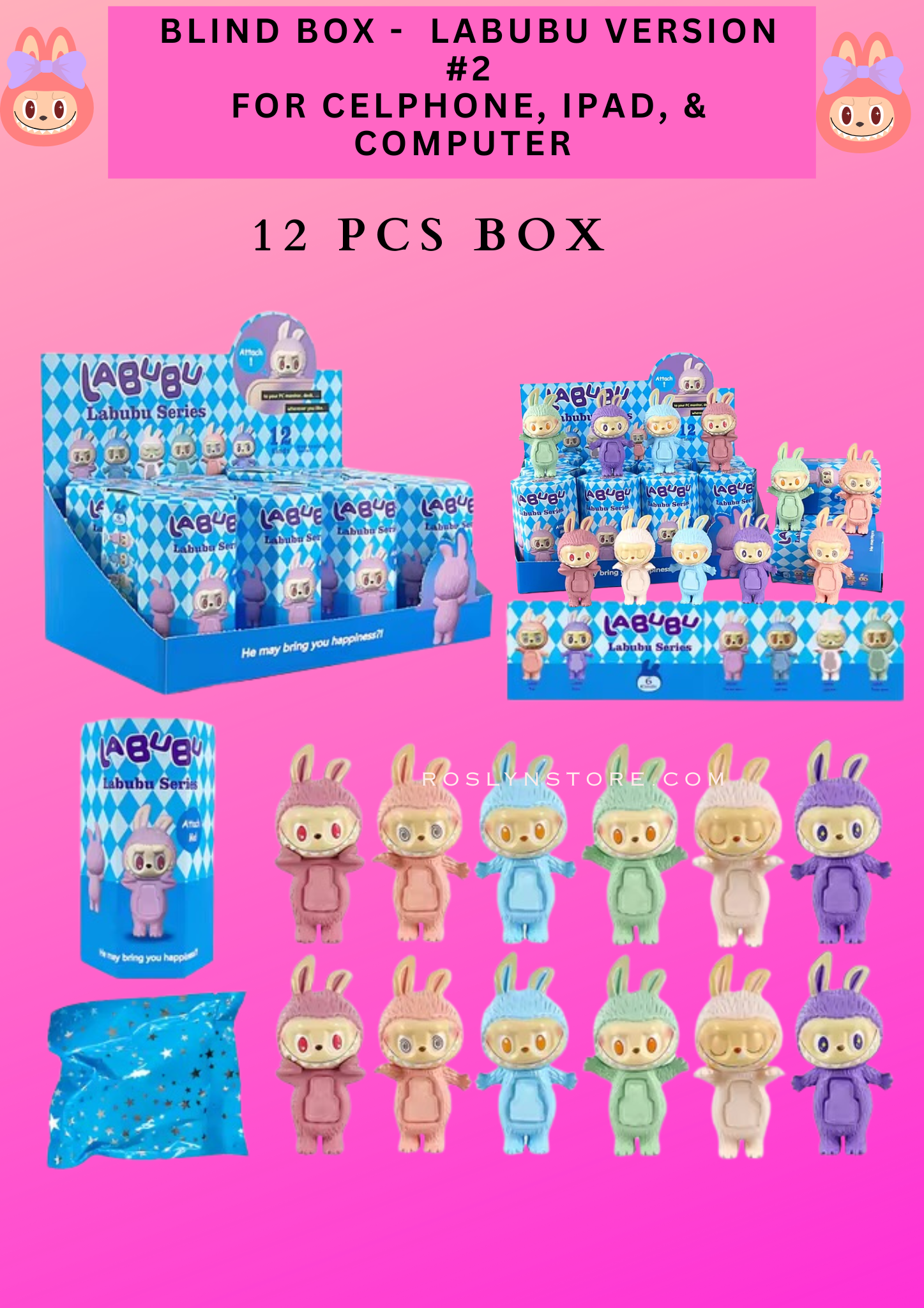 LABUBU STYLE #2 -Blind box - for celphone, ipad, & computer