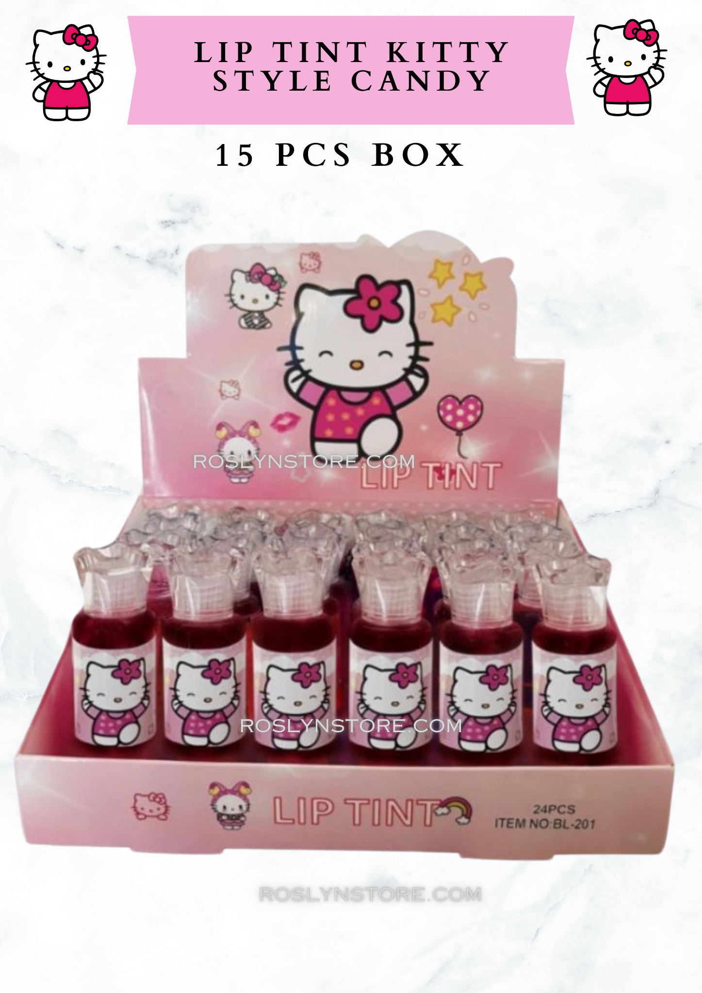 Kitty - candy style - lip tint- 24 pcs