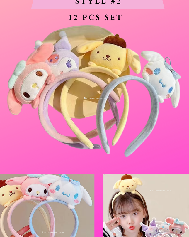 Headband Sanrio - diademas peluches  (12 pcs per set)