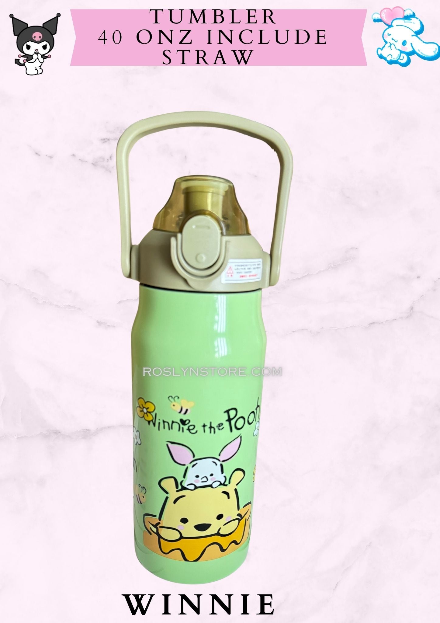 TUMBLER CARTOON - 40 onz include straw- 1200 ml - for hot & cold liquids