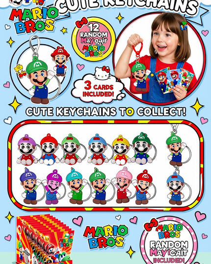 SURPRISE KEYCHAIN - 12 pcs box ( choose your favorite cartoon)