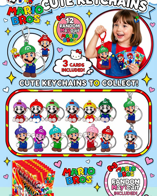 SURPRISE KEYCHAIN - 12 pcs box ( choose your favorite cartoon)