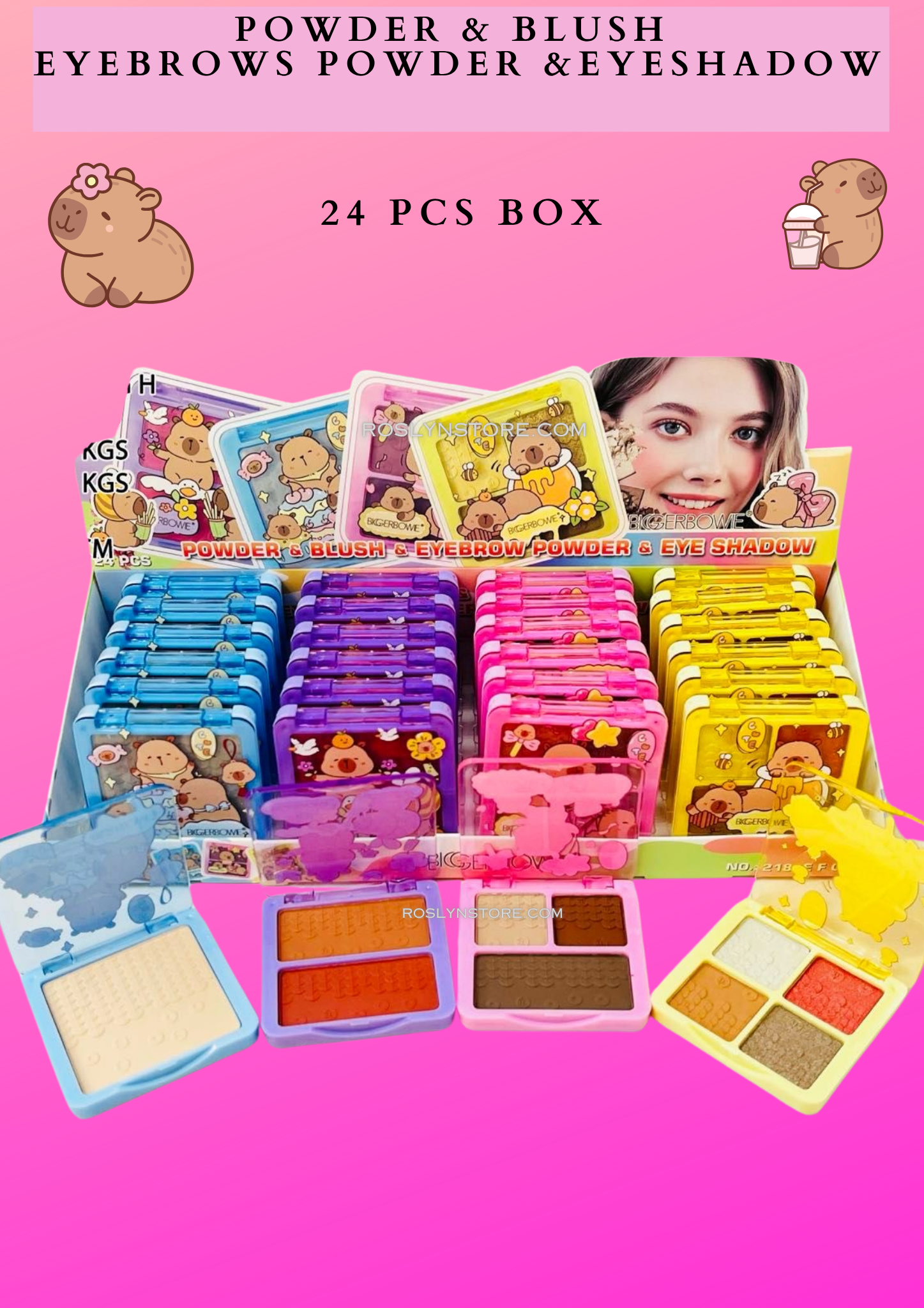 POWDER & BLUSH EYEBROWS POWDER &EYESHADOW - (24 PCS BOX)