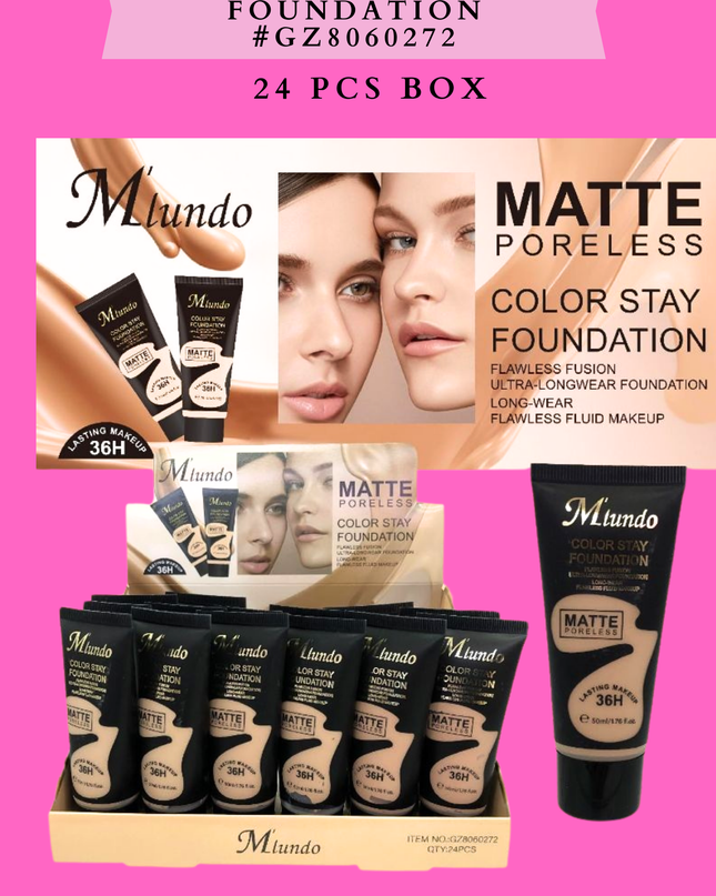 MATTE PORELESS FOUNDATION Mundo ( #GZ8060272) -  24 PCS BOX
