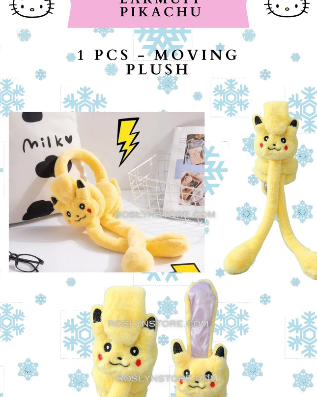 WINTER EARMUFFS- Pikachu - (have a sound when your pressed )