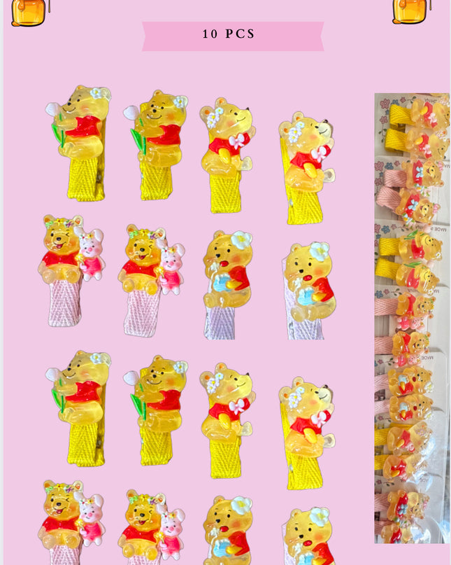 Hair Clip  -10 Pairs - cartoon