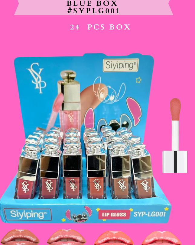 LIPGLOSS SIYIPING NUDE BLUE BOX #SYPLG001 - 24 PCS BOX