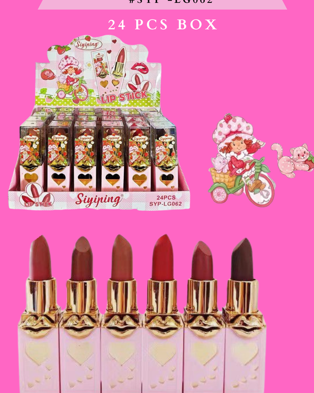 STRAWBERRY LIPSTICK #SYP -LG062 24 PCS BOX