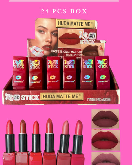 HUDA MATTE ME LIPSTICK 5D #6376 -  24 PCS BOX