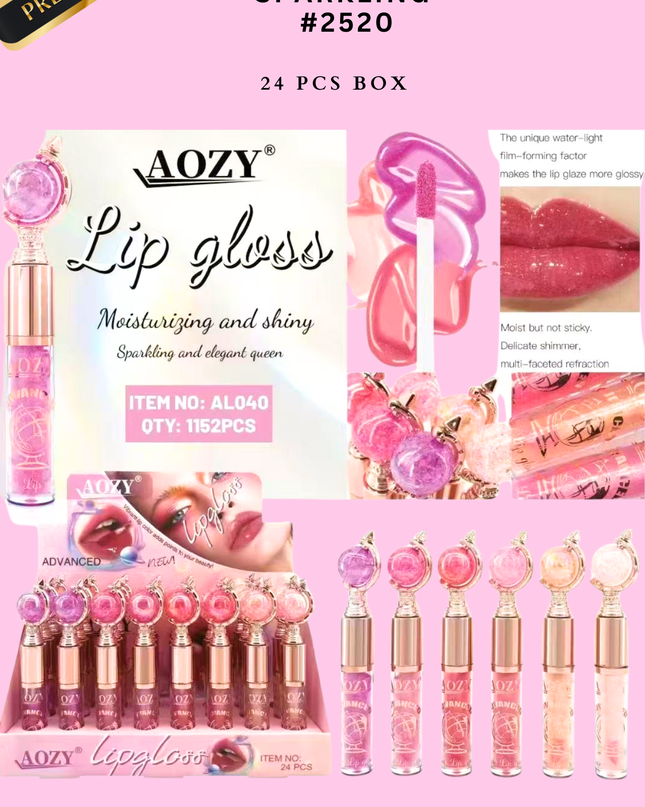 AOZY - LIPGLOSS sparkling  - 24 pcs  (PREMIUM BRAND) - #2520