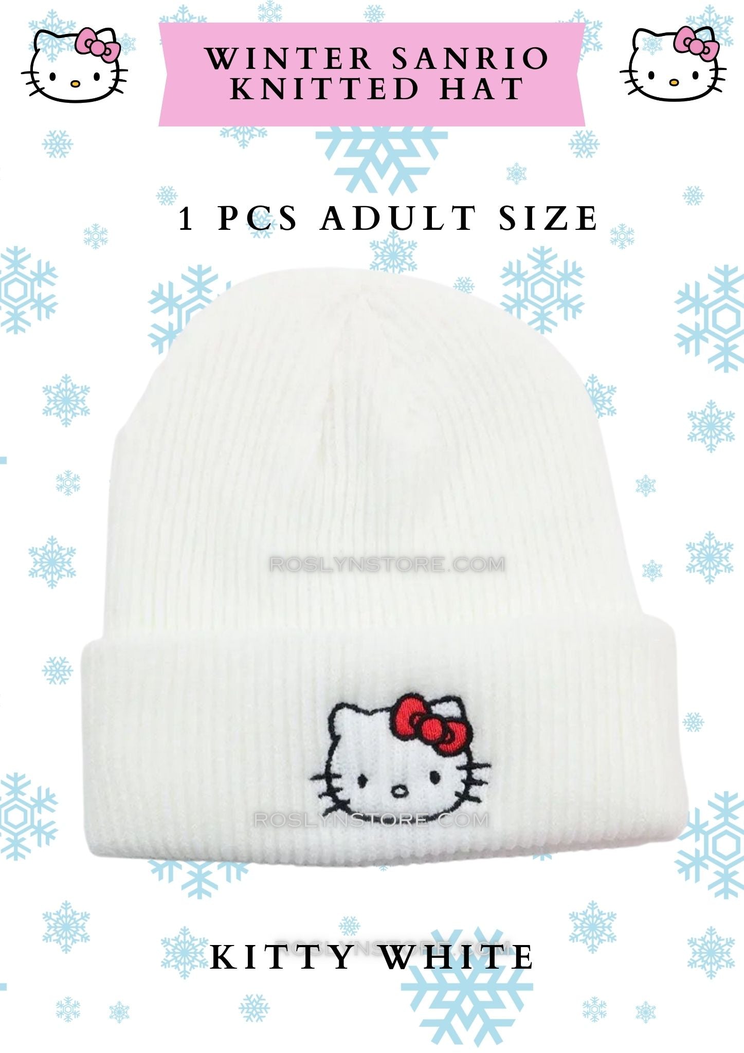 WINTER  SANRIO - KNITTED HAT - Adult Size - buy 6 the price is $5 per each