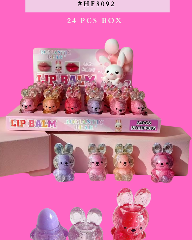 LIP BALM BUNNY #HF8092 24 PCS BOX