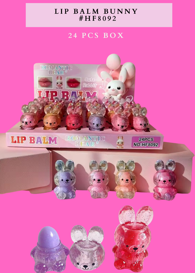 LIP BALM BUNNY #HF8092 24 PCS BOX