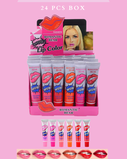 LIPGLOSS WOW PEEL OFF ROMANTIC BEAR #LC011 24 PCS BOX