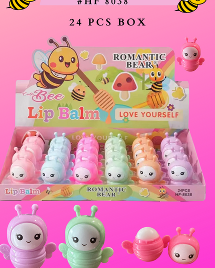LIP BALM - SWEET BEE 24 PCS BOX (#HF8038)