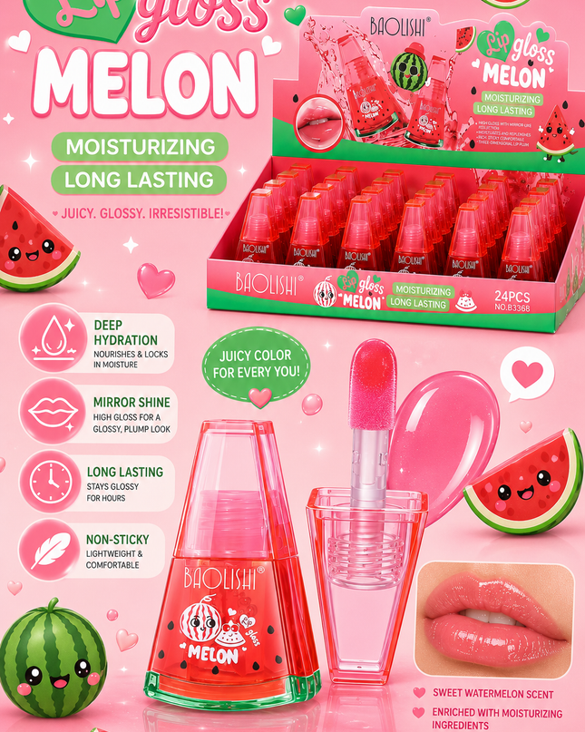 BAOLISHI LIPGLOSS watermelon #B3368 ( 24 pcs box)