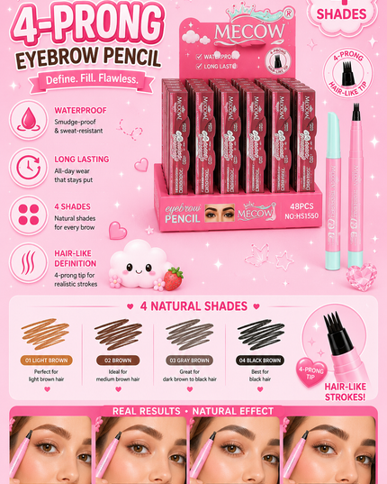 EYEBROW PENCIL - EFFECT MICROBLADING- 36 PCS box -(#HS1550)