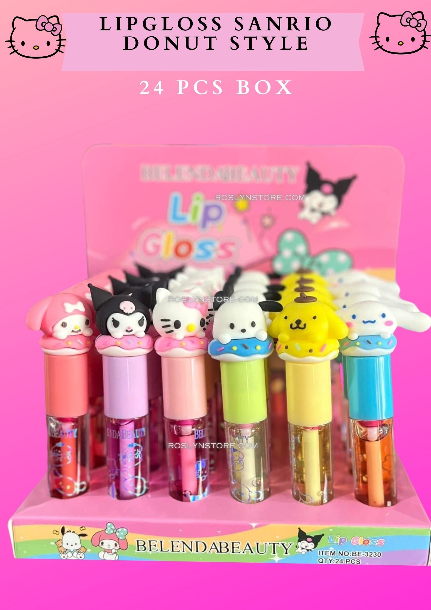 MAGIC -LIPGLOSS SANRIO 24 PCS - BOX- Donut style