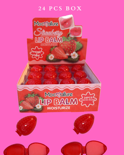 MOCALLURE DOUBLE LIP BALM STRAWBERRY #MOC637- (24 PCS BOX)
