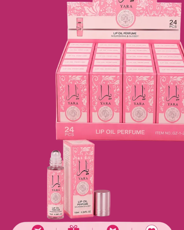 PERFUME YARA ROLL - on  24 pcs box - LOW PINK