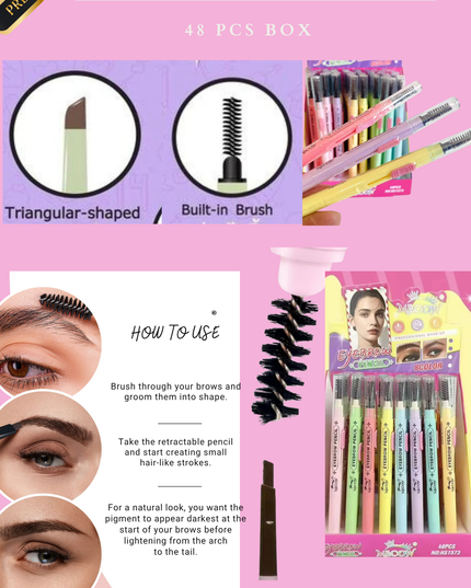 EYEBROWN PENCIL MECOW - 48 PCS BOX