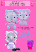2 PCS KITTY FAN WITH LIGHT MIX COLOR (#233) - ( opp bag)