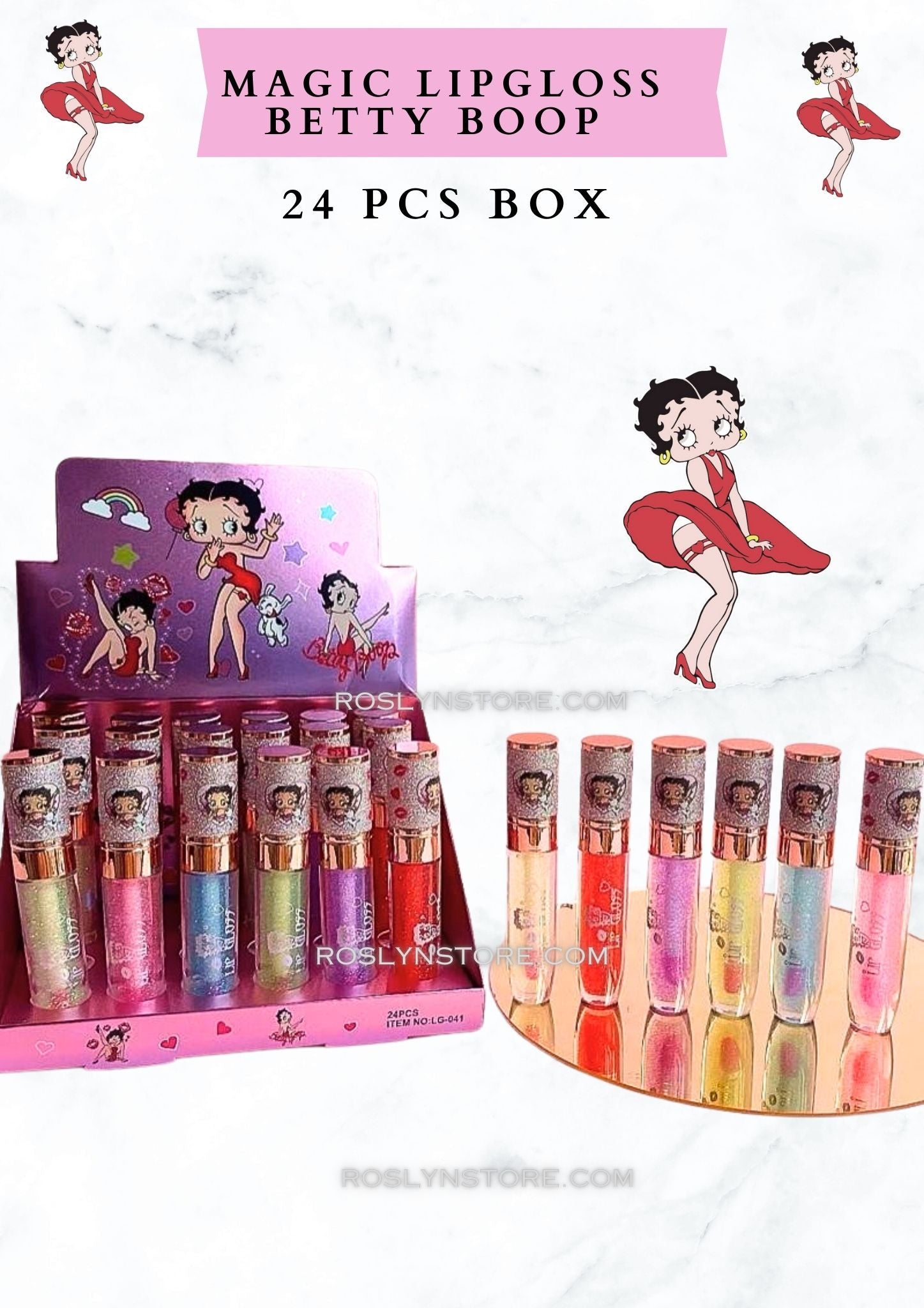 MAGIC LIPGLOSS BETTY BOOP 24 PCS BOX