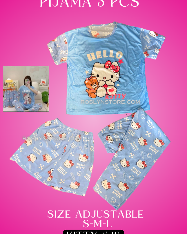 PIJAMAS KAWAII- Pajamas kawaii- (3 pcs Pijama ) (S-M-L) adjustable size1 Pijama $10 / buy 3 price is $8 per each Pijama - Adjustable size ( S- M-L)