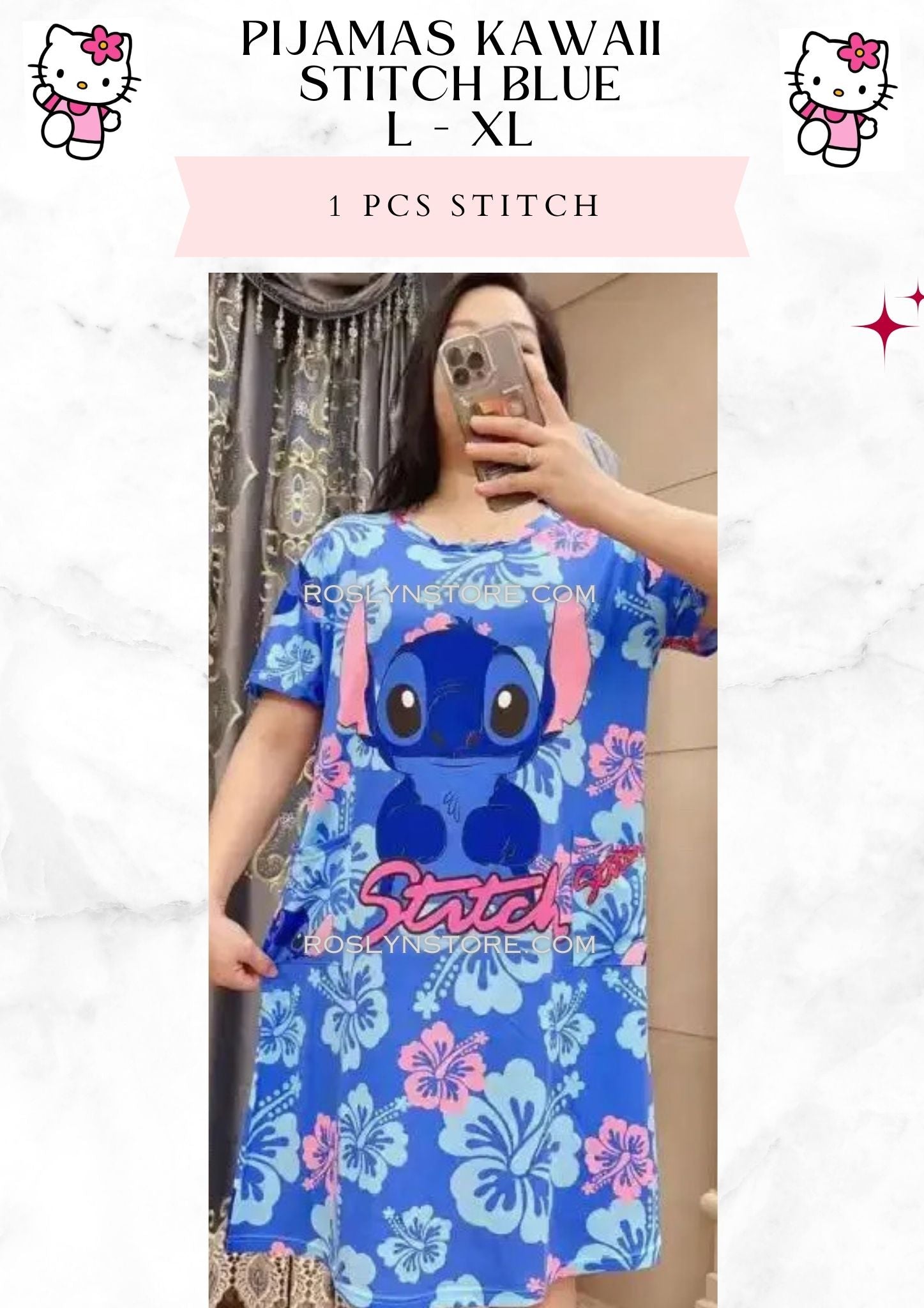 Oversized  pijamas ( L - Xl) stitcht styke