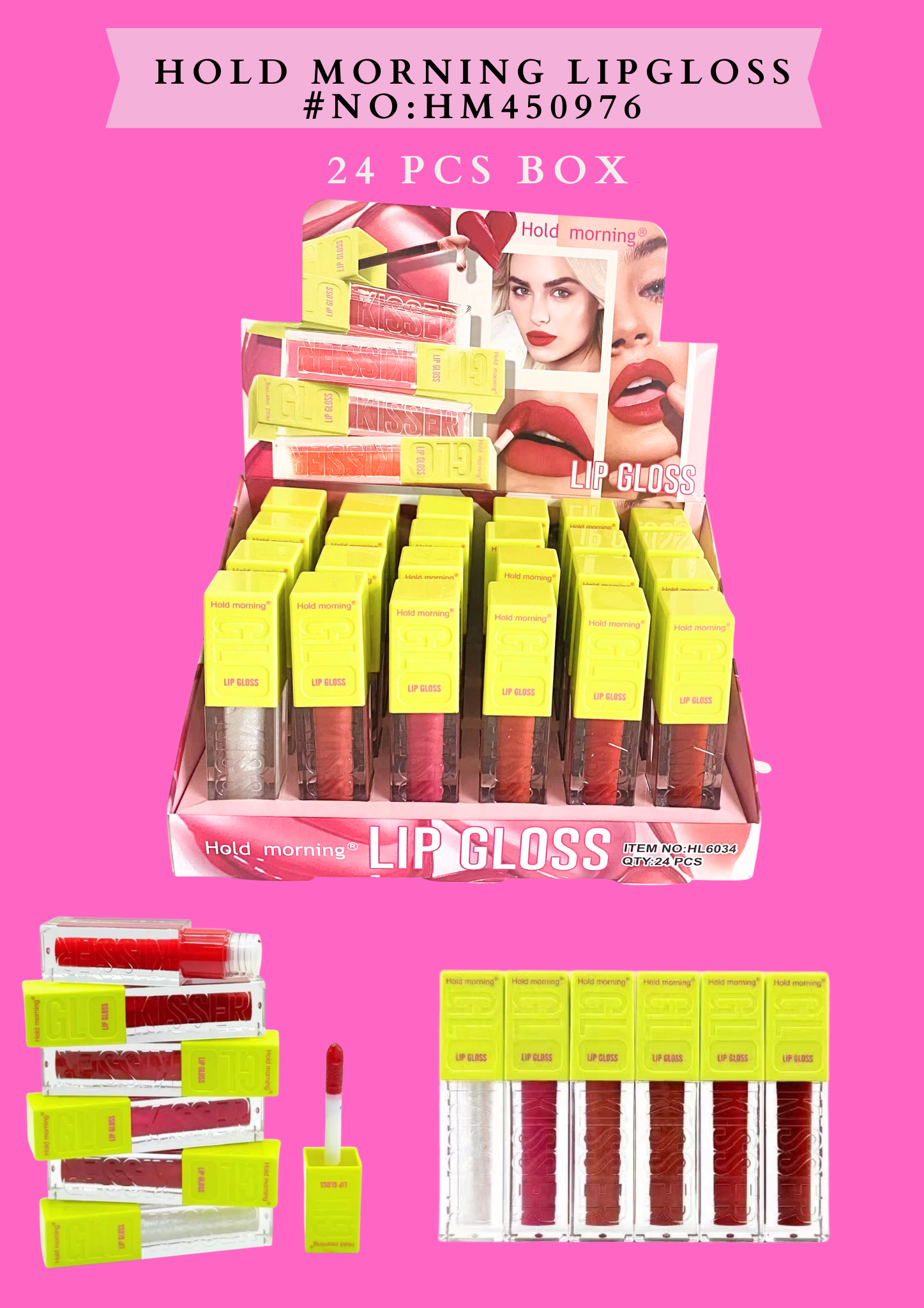 HOLD MORNING LIPGLOSS ( #NO: HM450976 ) - 24 PCS BOX