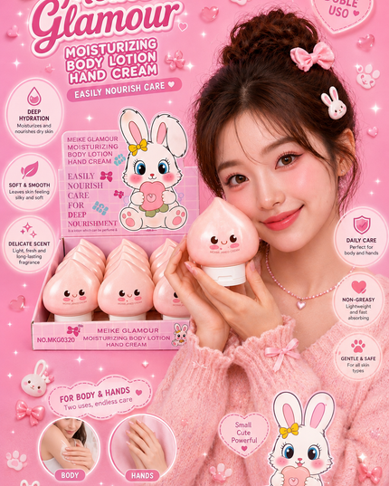 BODY & HAND CREAM LOTION  BUNNY PAW   #MKG0320- 12 pcs- big size