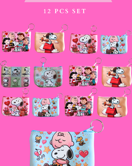 COIN BAG SNOOPY -12 PCS SET