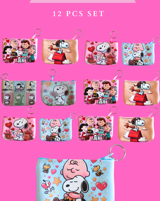 COIN BAG SNOOPY -12 PCS SET