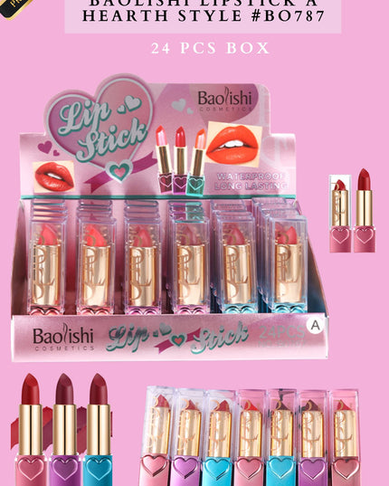 BAOLISHI LIPSTICK A HEARTH STYLE ( #B0787) - 24 pcs box