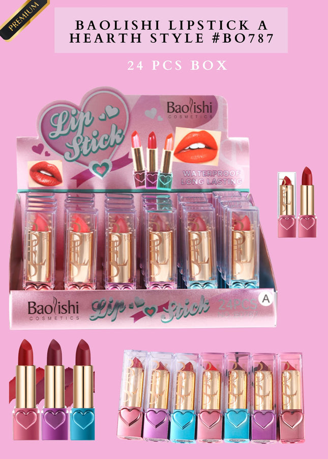 BAOLISHI LIPSTICK A HEARTH STYLE ( #B0787) - 24 pcs box