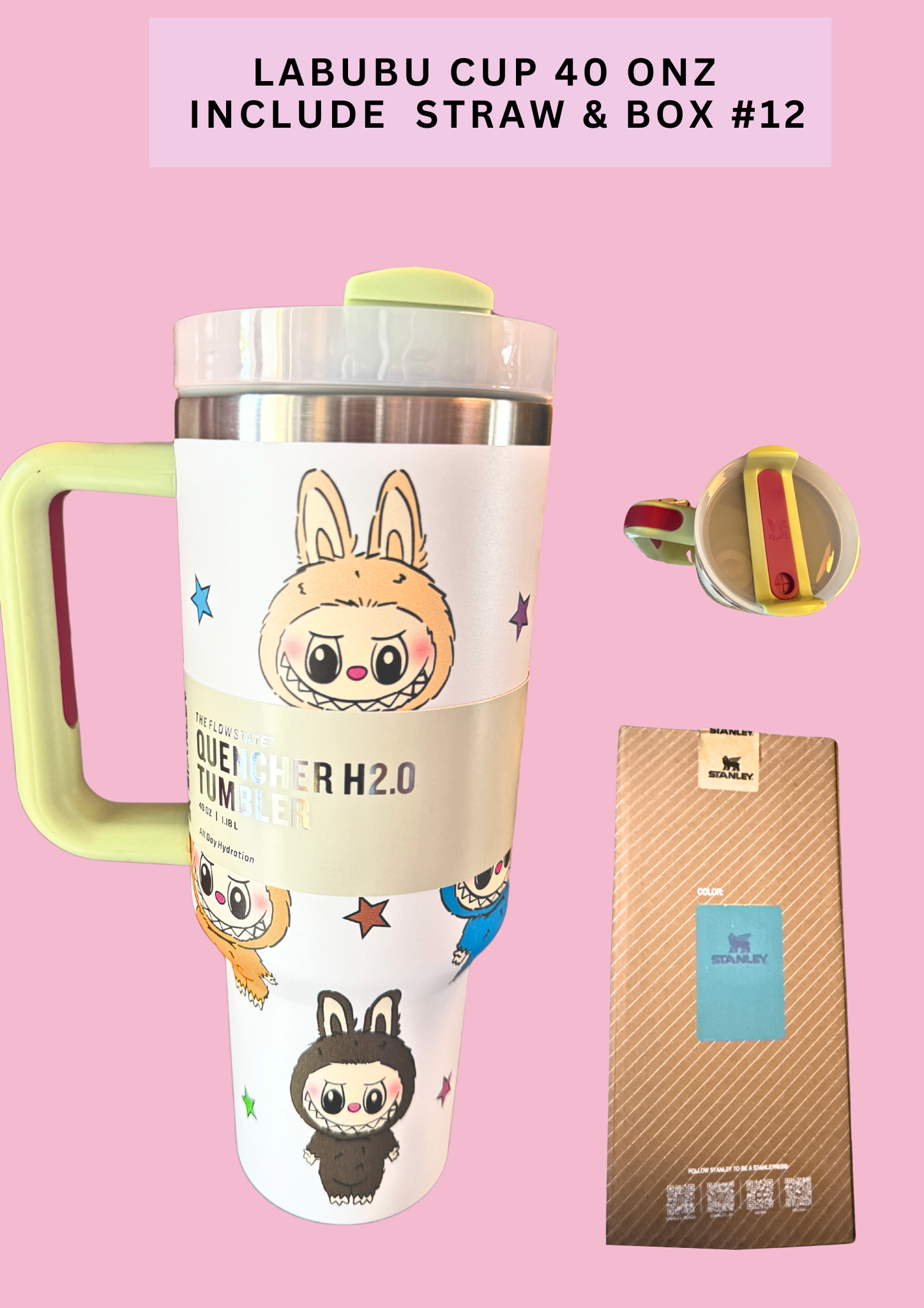 LABUBU CUP 40 ONZ INCLUDE STRAW & BOX #12