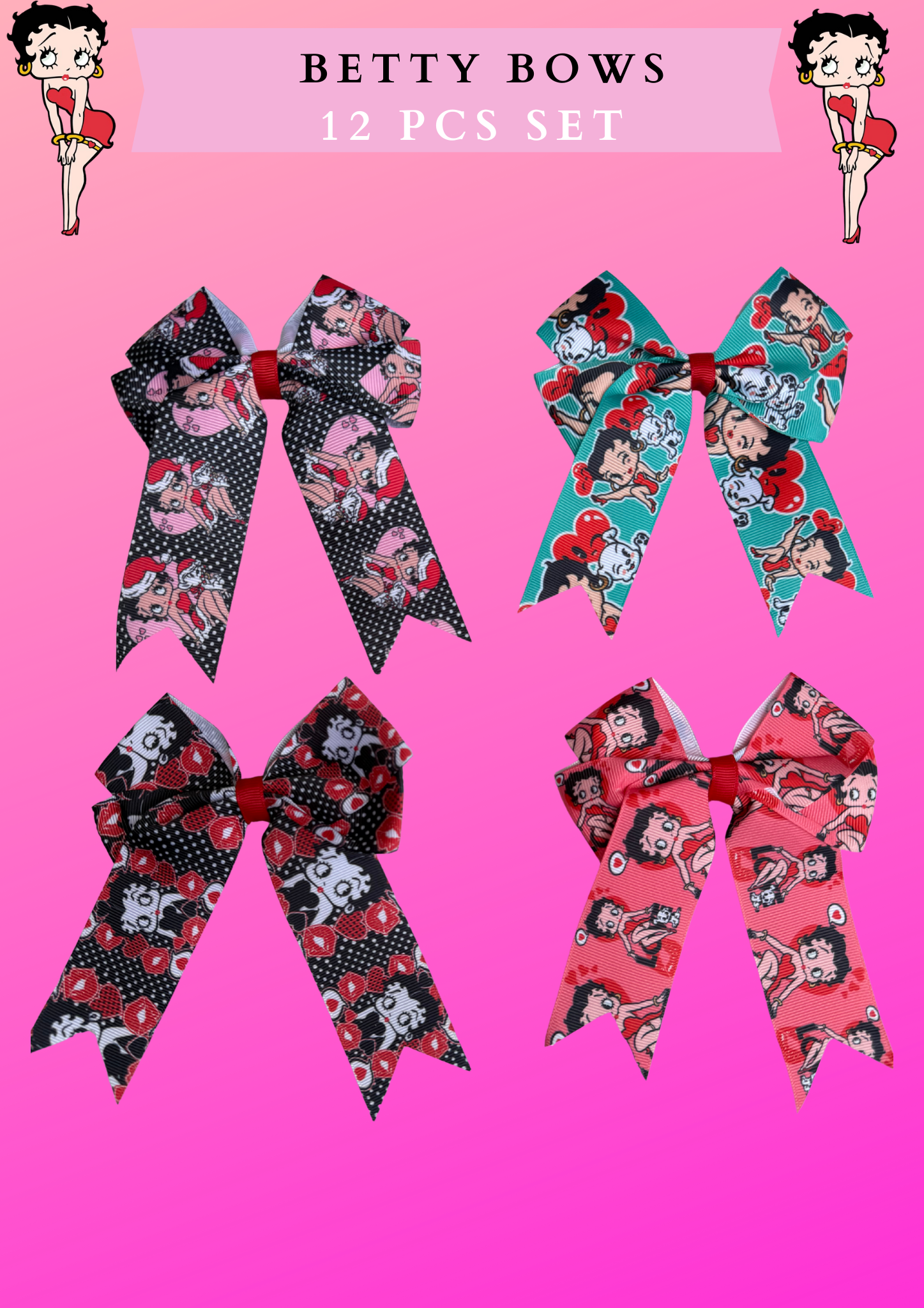 BOWS - 12 PIECES -Betty