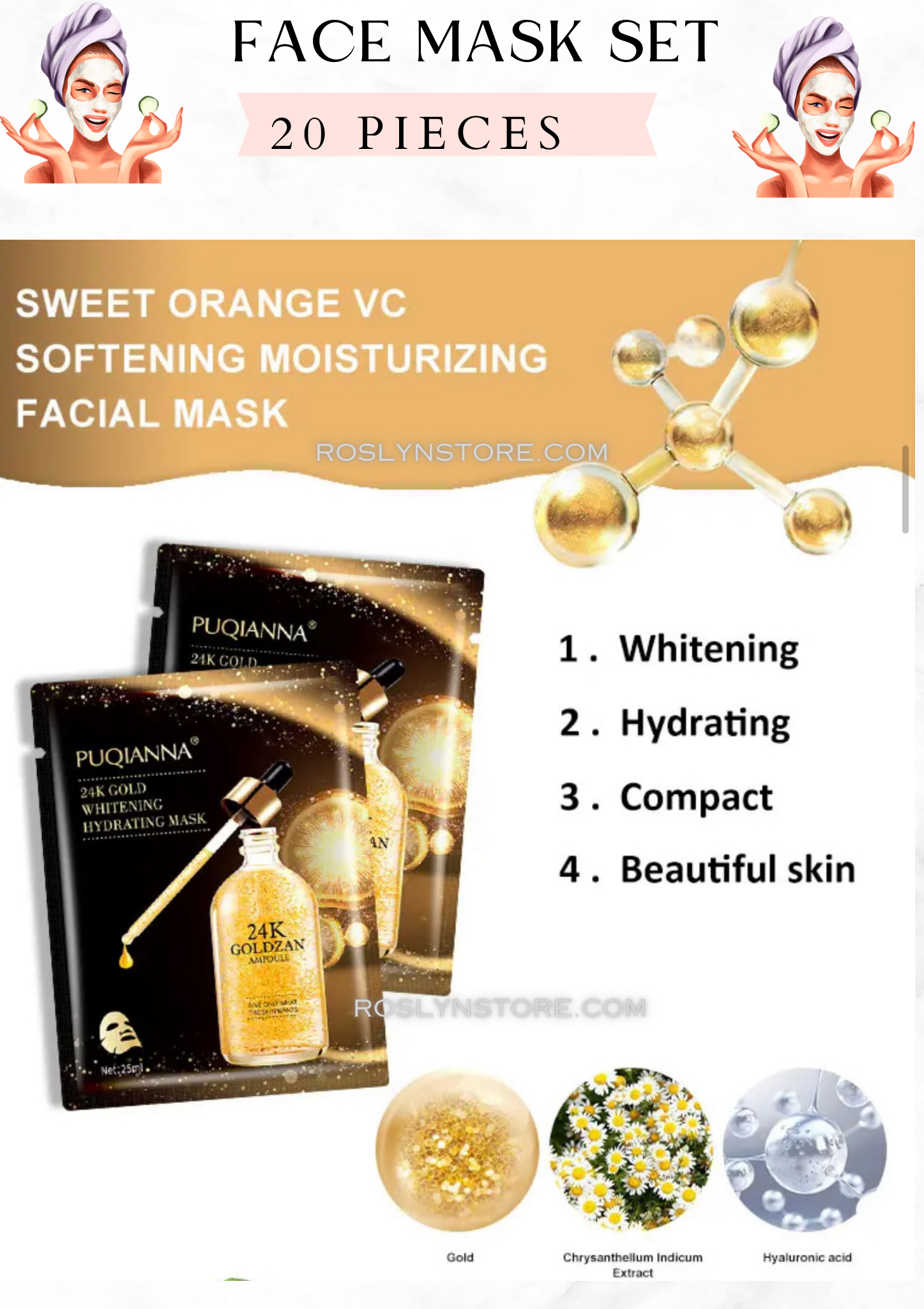 FACE MASK SET - 20 pieces