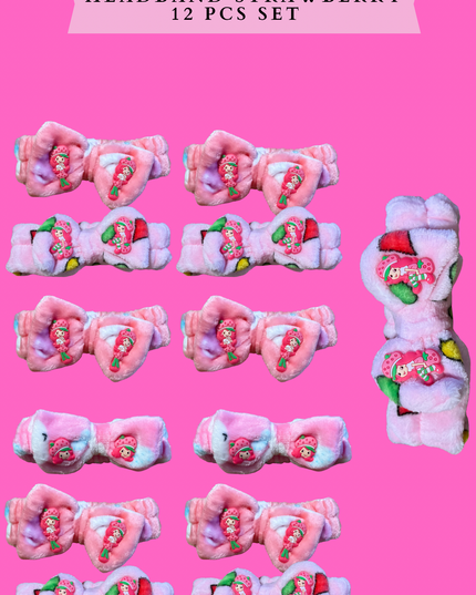 Headband Strawberry (12 pcs per set)