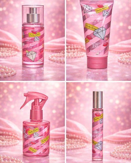 SET PERFUME with gift box - 4  pcs - pink diamond - CHARMING ANGEL