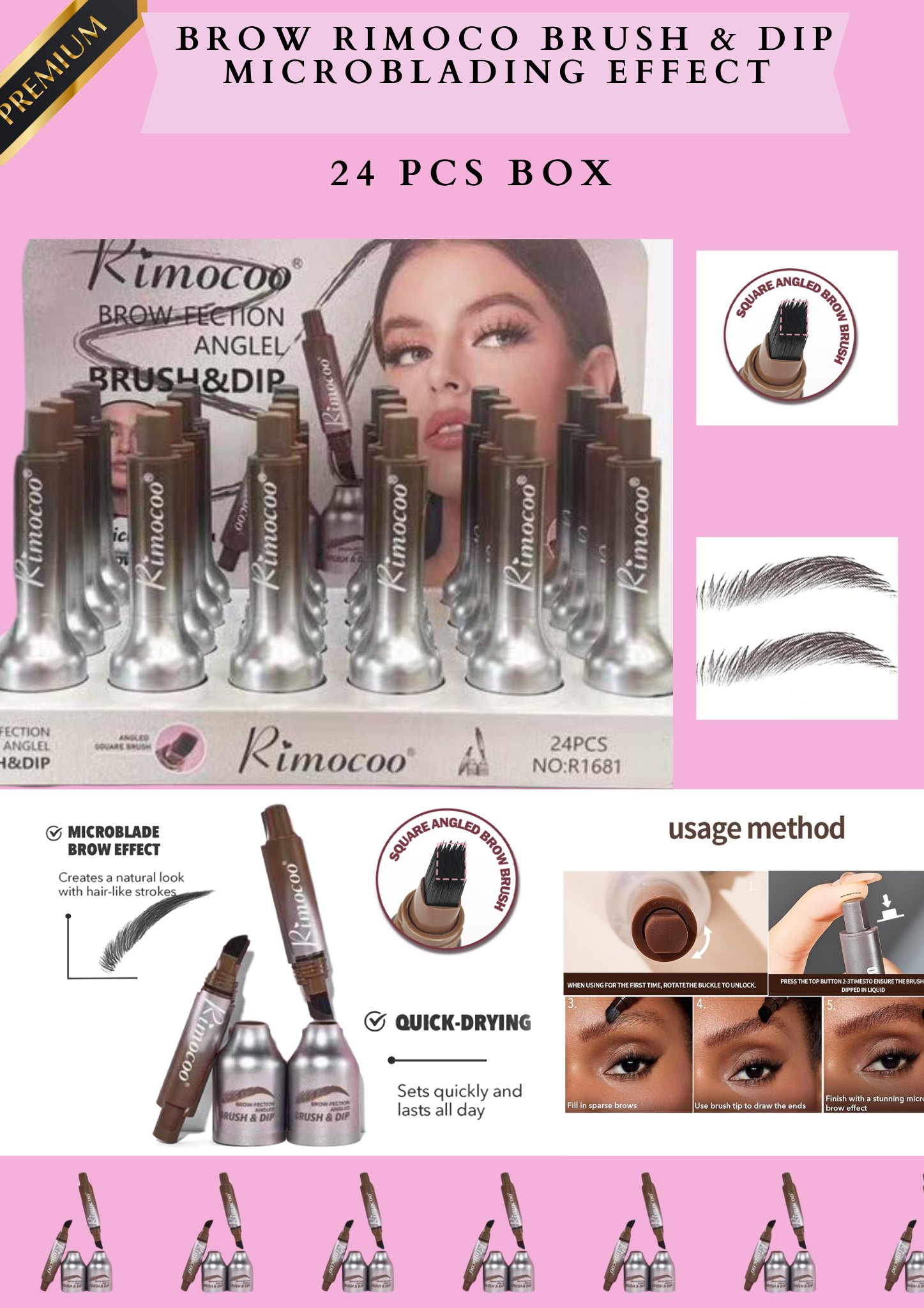 BROW RIMOCO BRUSH & DIP MICROBLADING EFFECT