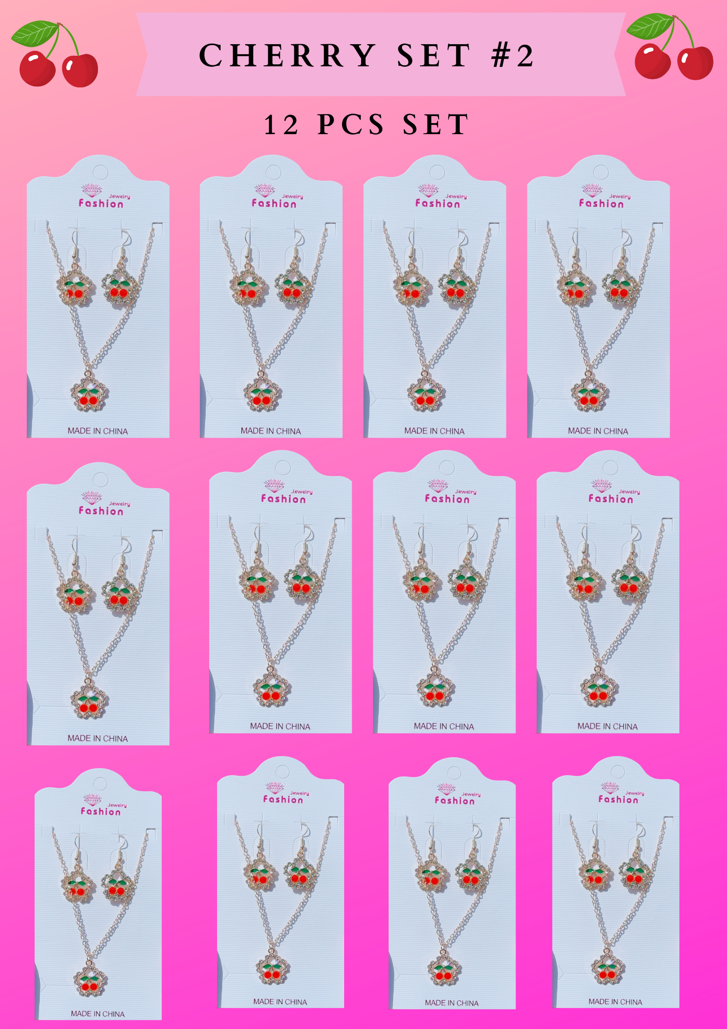 CHERRY SET #2 - (12 PCS SET)