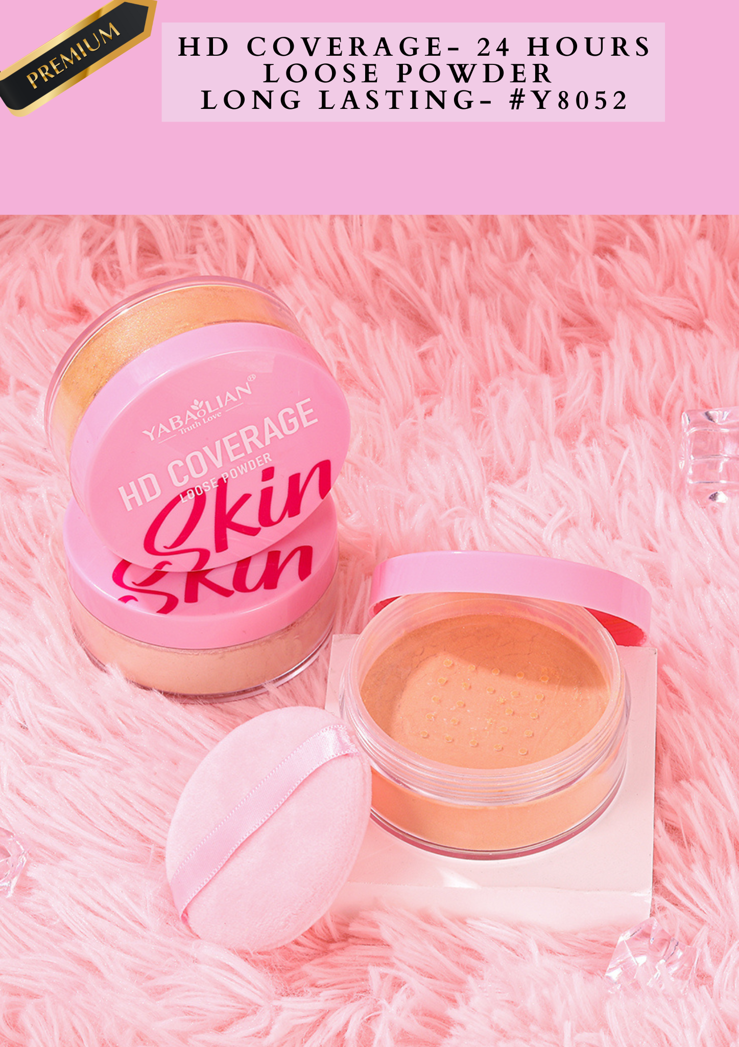 HD COVERAGE - 24 HOURS LOOSE POWDER LONG LASTING- #Y8052 ( 24 pcs box)