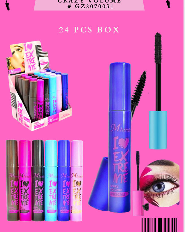 I LOVE EXTREME MASCARA CRAZY VOLUME (# GZ8070031 )24 PCS BOX
