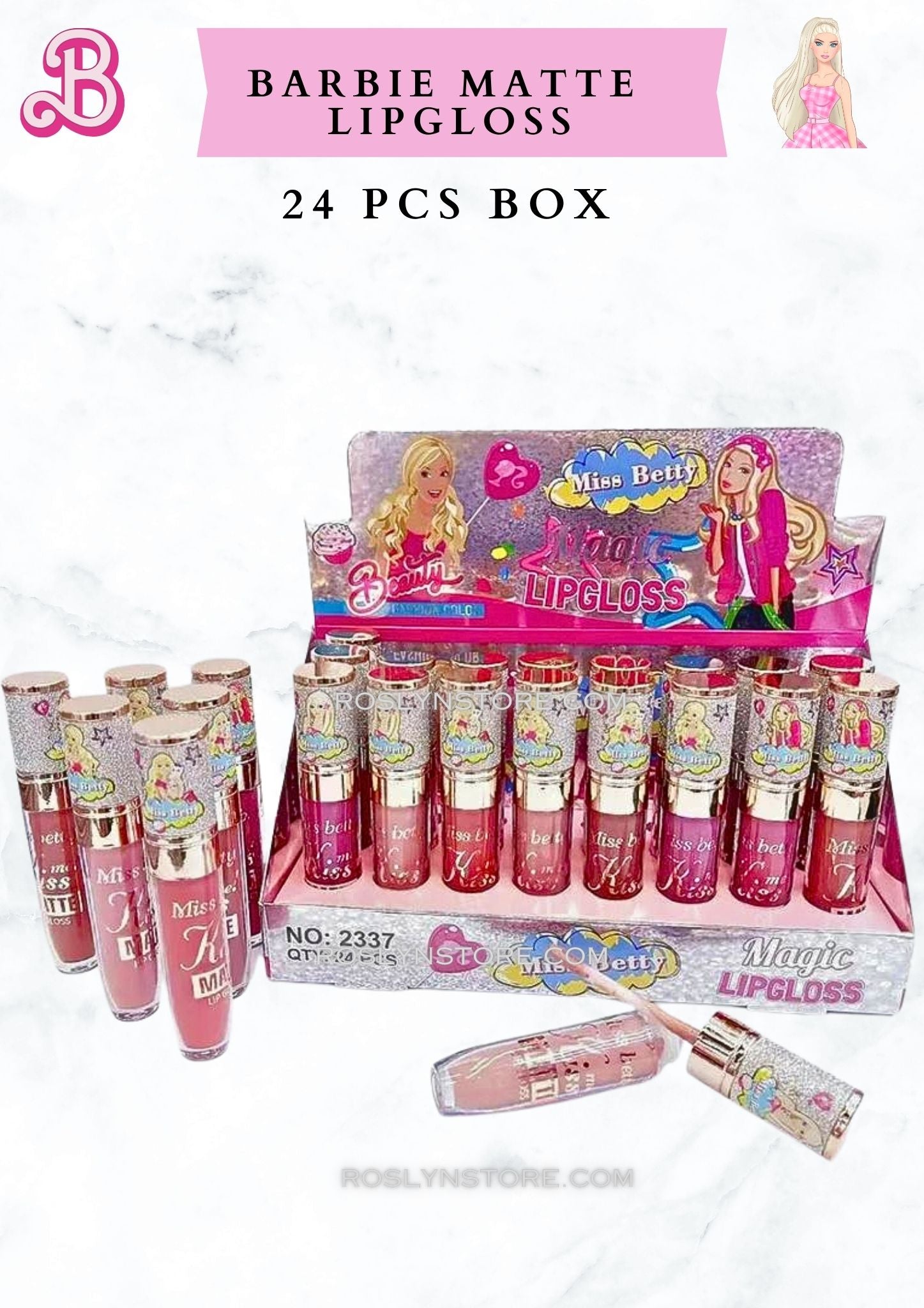 BARBIE MATTE LIPGLOSS- 24 pcs