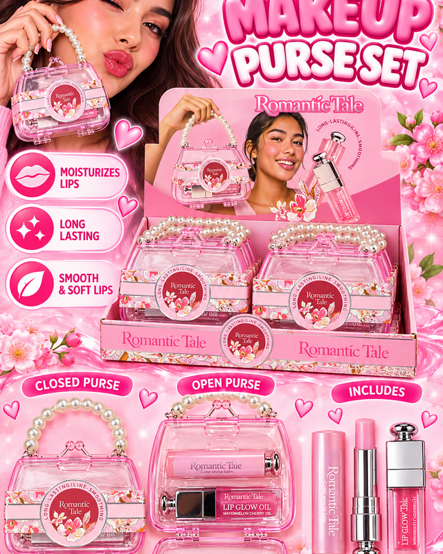 SUITCASE-2 in 1 -MAKEUP KIT -ROMANTIC TALE - 6 sets -COD (8286)